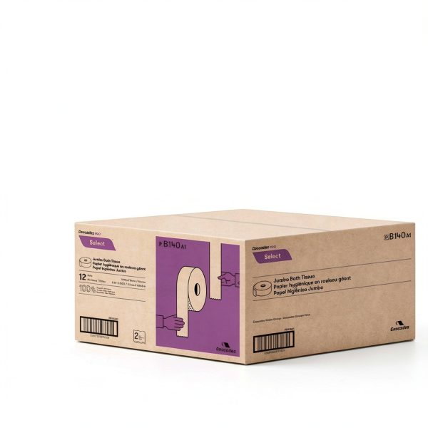 Cascades PRO Jumbo Roll Premium Bath Tissue 2-Ply 1000ft B140 White-1